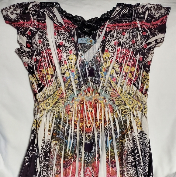 Unity World Wear brand Colorful Summer Dress - Picture 1 of 4